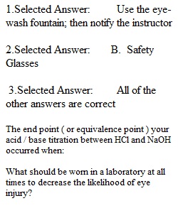 Vinegar Titration Pre-Lab Questions